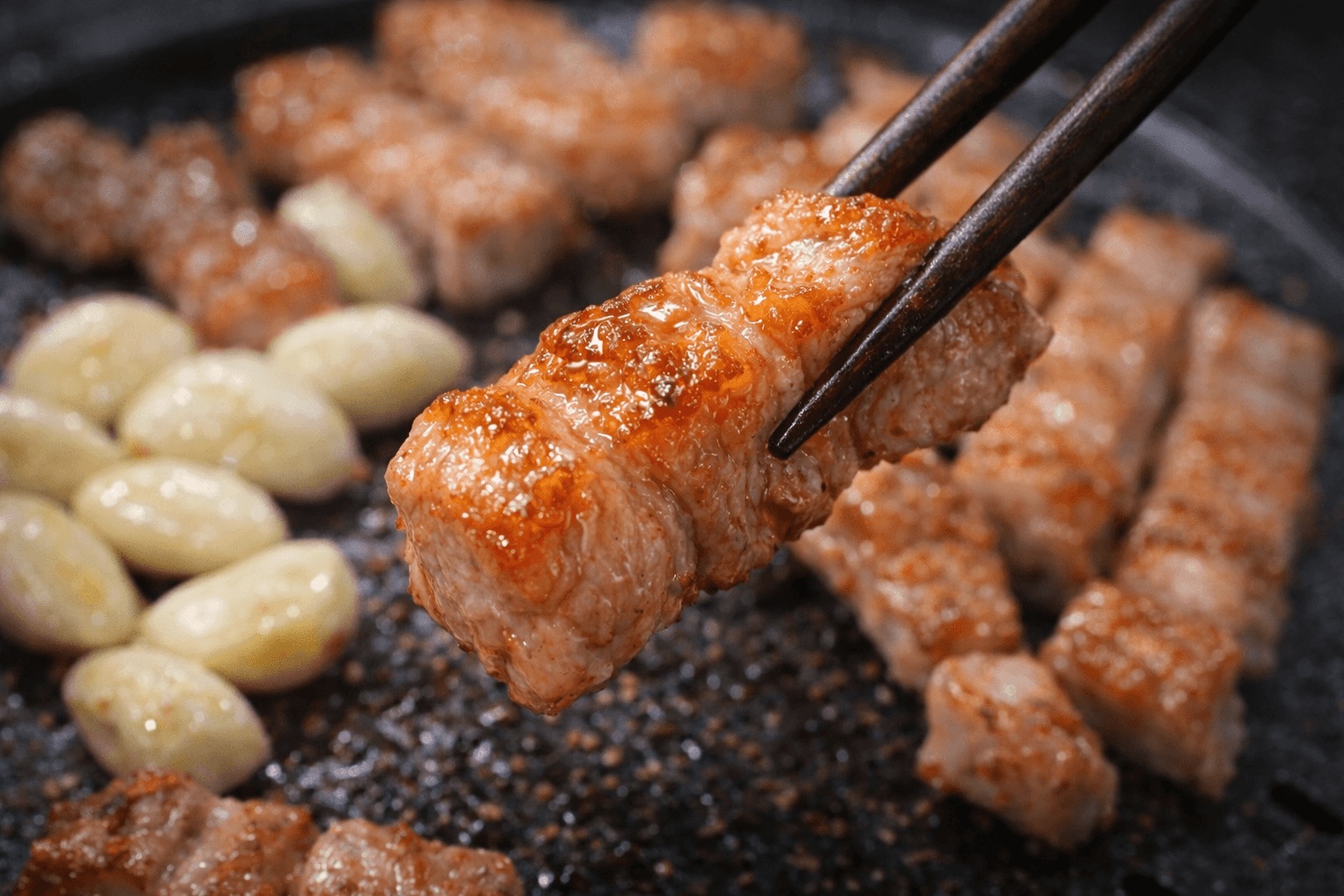 Korean BBQ pork belly, Ikseondong Jongno Seoul
